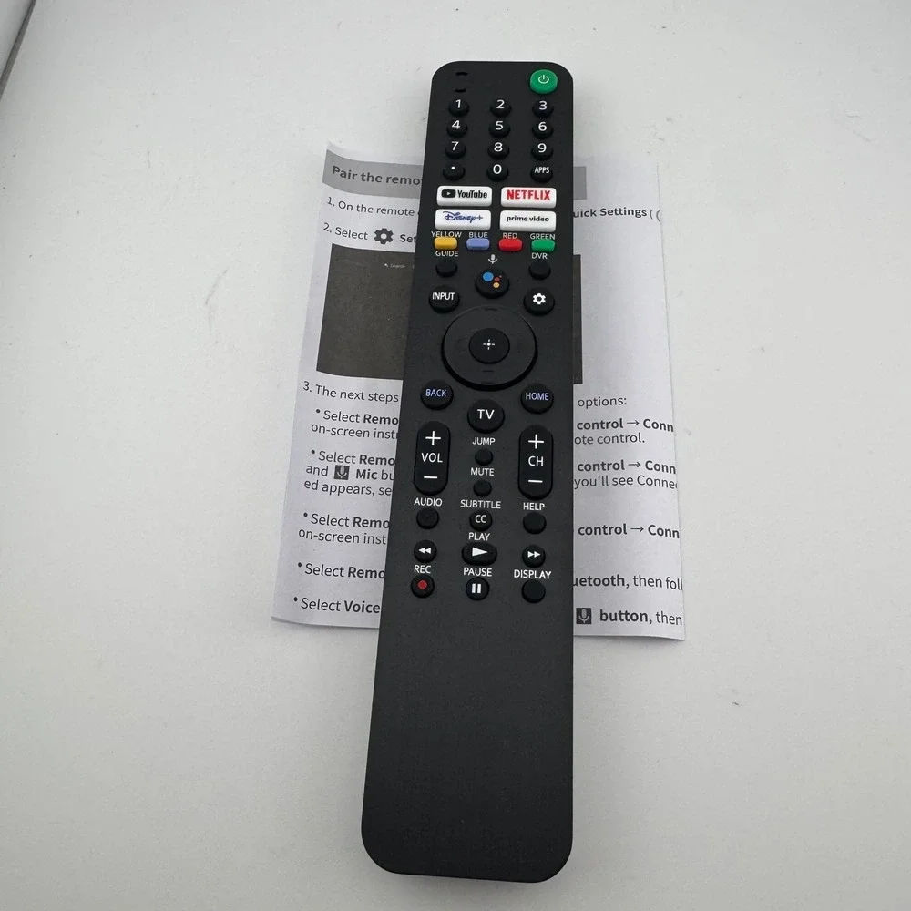 Sony Voice Remote Control RMF-TX520U Black Excellent Netflix YouTube Disney+